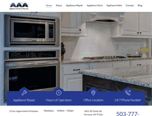 Tablet Screenshot of aaa-applianceinc.com